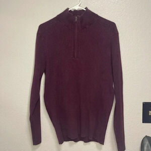 Micheal Kors Burgundy 1/2 Zip Up Sweater size large